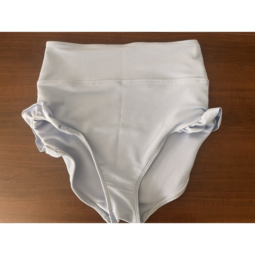 Tiger Friday Dance Bottoms Brief NWOT Size Adult Medium Blue Ribbed Ruffle J